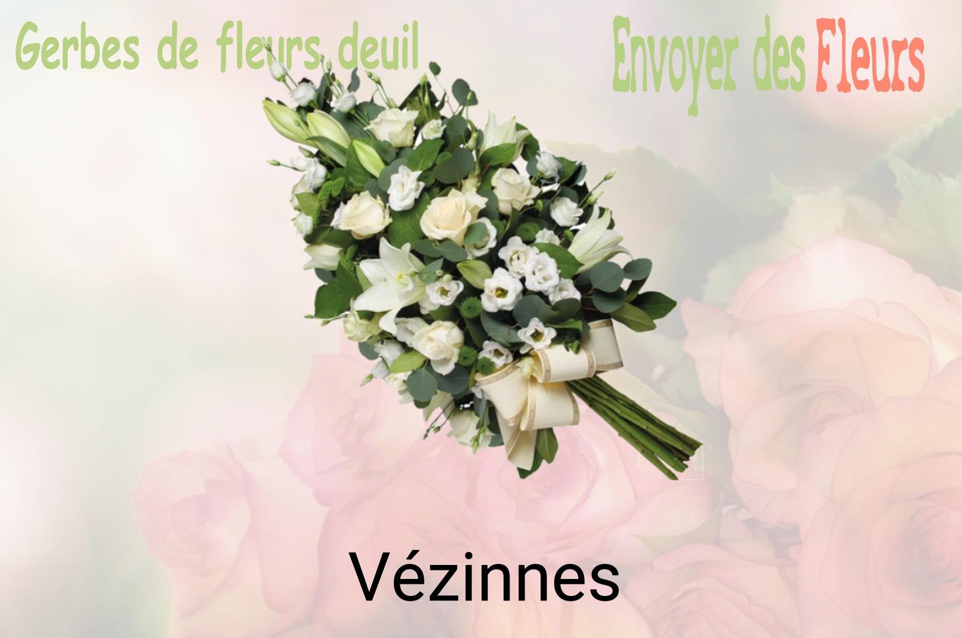 Gerbe de fleurs de deuil livrée à Vézinnes